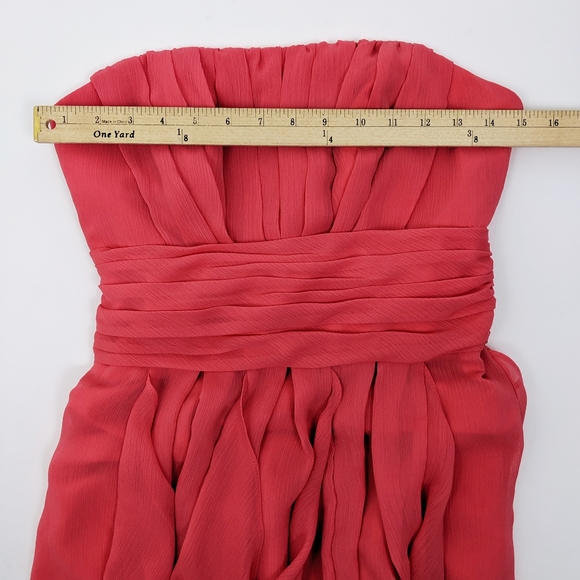 David's Bridal Bridesmaid Dress F14169 Coral Reef - Picture 4 of 7